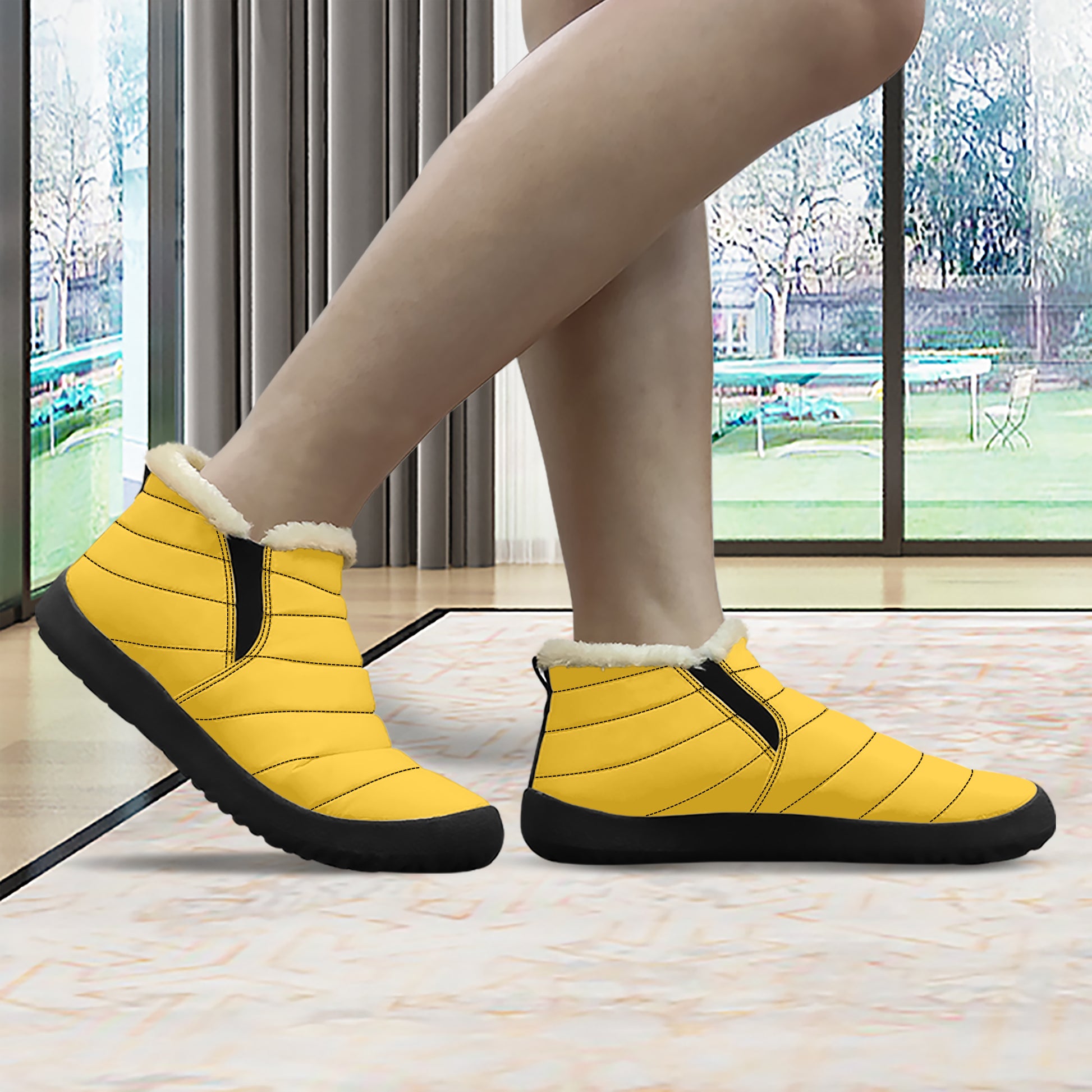 Gelbe Faux Fur Slipper Slipper JLR Design