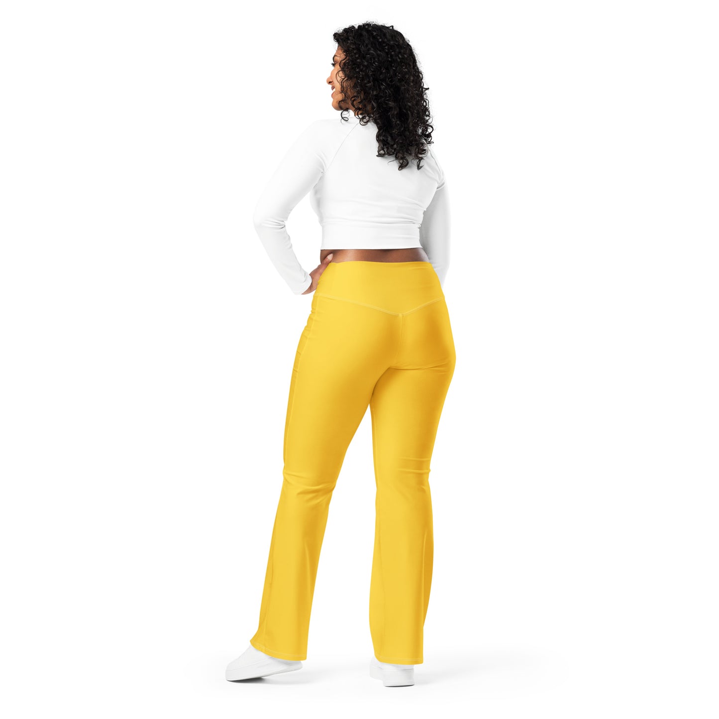 Gelbe High Waist Flare Leggings Flare Leggings 59.99 Flare, gelb, High, Leggings, Waist JLR Design