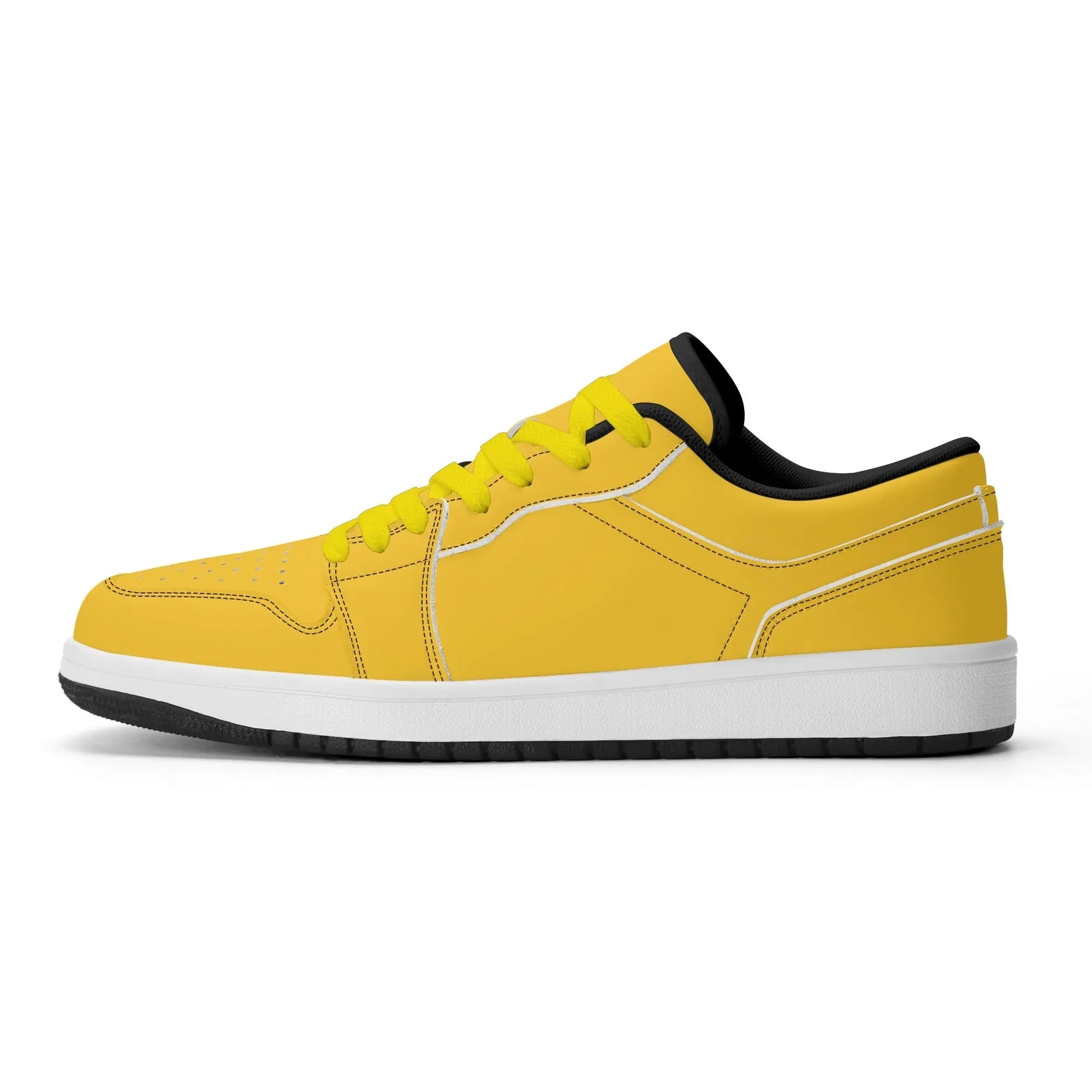 gelbe-low-top-leder-sneaker-fur-damen-sneaker-jlr-design-35074 - JLR Design