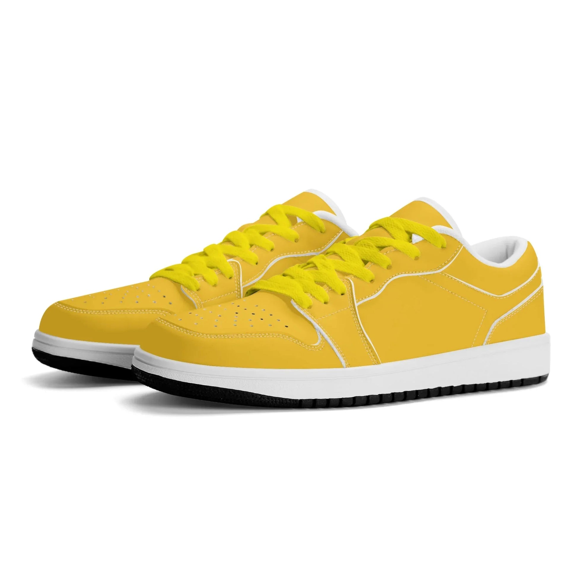 gelbe-low-top-leder-sneaker-fur-herren-sneaker-jlr-design-76555 - JLR Design