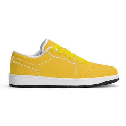 gelbe-low-top-leder-sneaker-fur-herren-sneaker-jlr-design-33157 - JLR Design