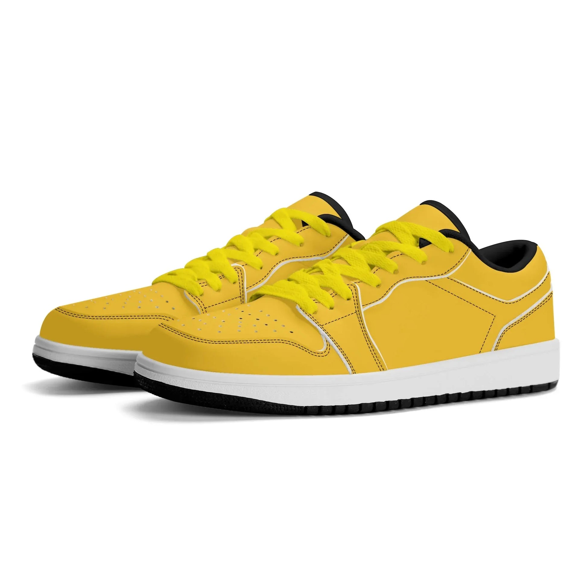 gelbe-low-top-leder-sneaker-fur-herren-sneaker-jlr-design-61187 - JLR Design