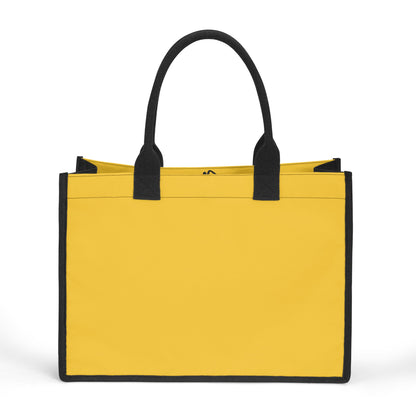 Gelbe Premium Canvas Shopper Tasche Einkaufstasche JLR Design