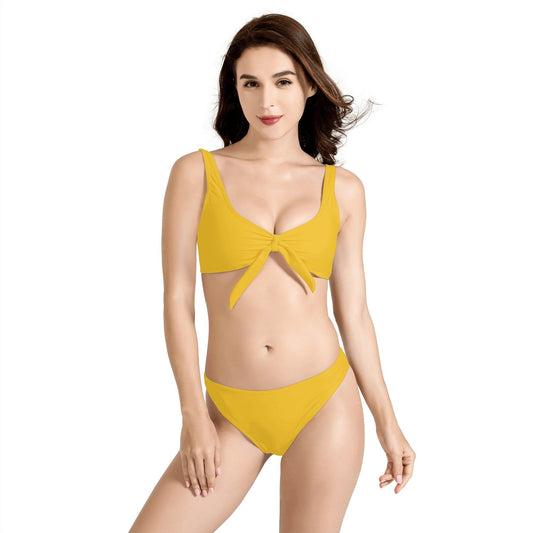 Gelber Bikini Badeanzug mit Schleife Bikini mit Schleife 47.99 Bikini, gelb, Schleife JLR Design