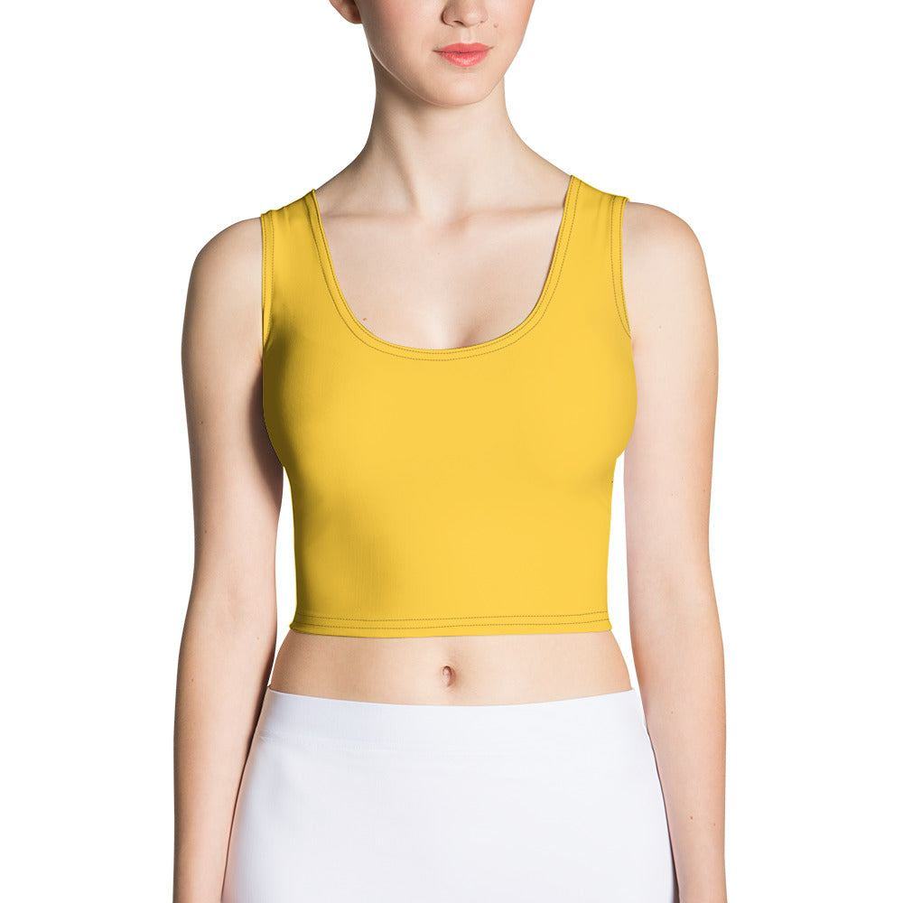 Gelbes Damen Crop Top Crop Top 39.99 Crop, Damen, gelb, Top JLR Design