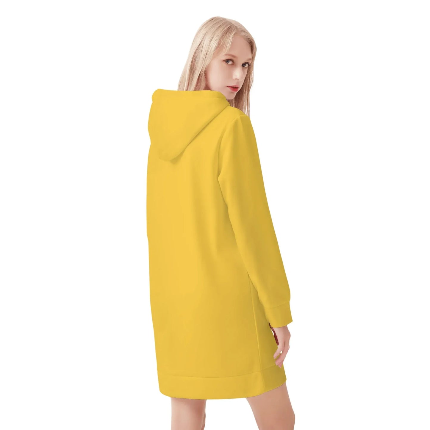 gelber-velvet-hoodie-dress-hoodiekleid-jlr-design-31313 - JLR Design