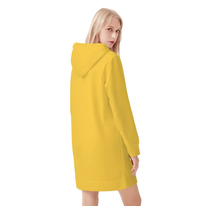 gelber-velvet-hoodie-dress-hoodiekleid-jlr-design-31313 - JLR Design