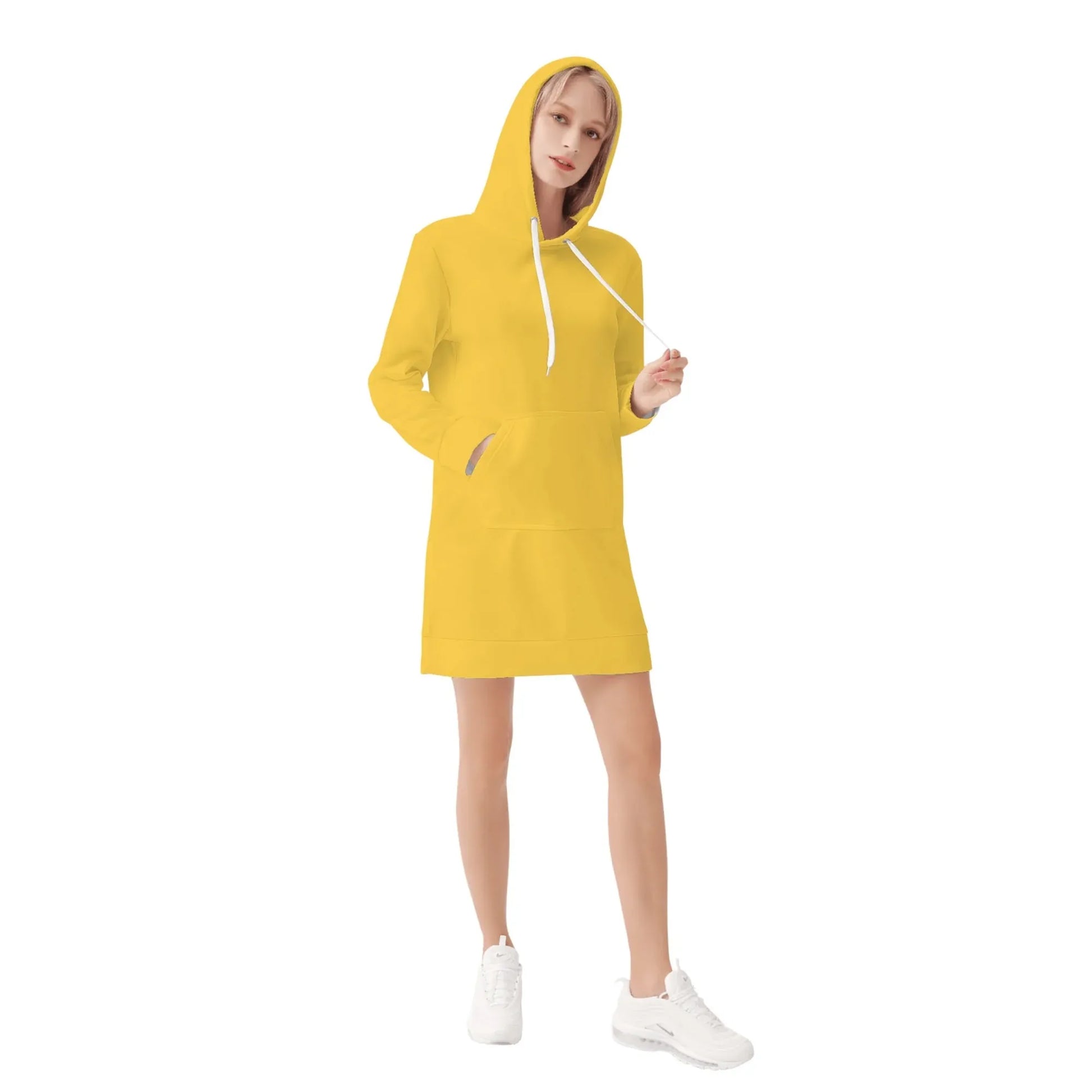 gelber-velvet-hoodie-dress-hoodiekleid-jlr-design-28557 - JLR Design