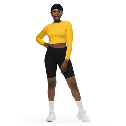 Gelbes Long Sleeve Damen Crop Top Long Sleeve Crop Top 54.99 Crop, Damen, Gelb, Long, Sleeve, Top JLR Design