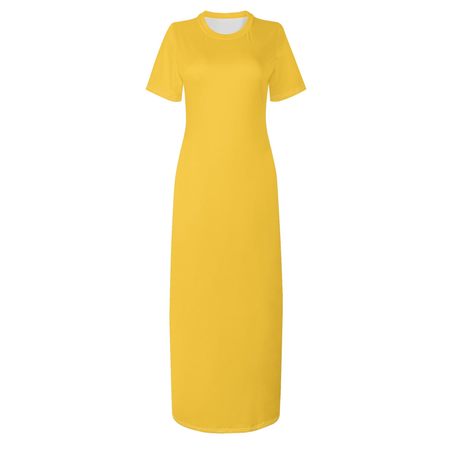 Gelbes Short Sleeve Long Dress Long Dress JLR Design