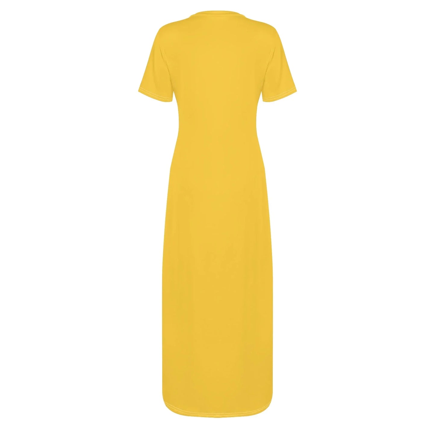 gelbes-short-sleeve-long-dress-long-dress-jlr-design-13086 - JLR Design
