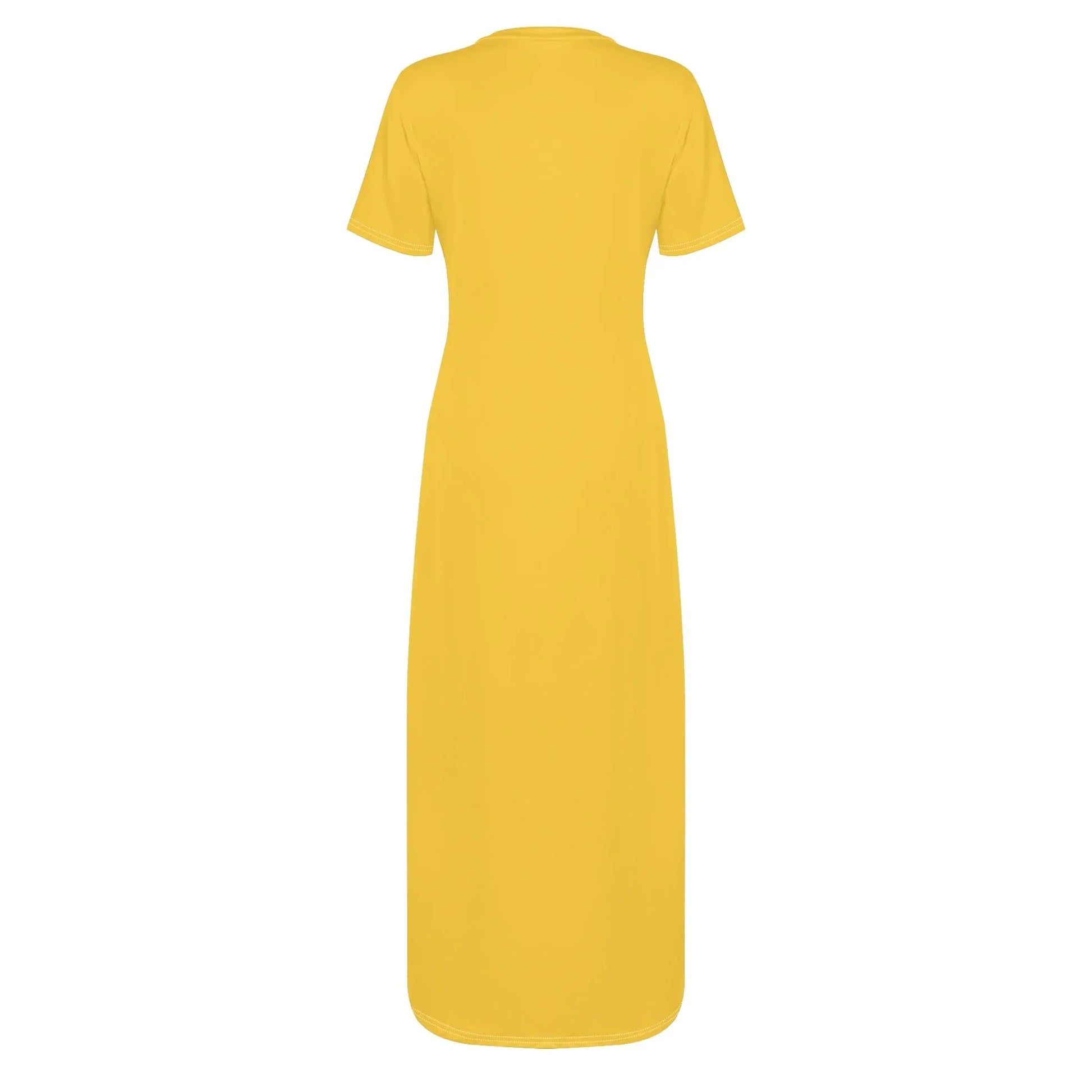 gelbes-short-sleeve-long-dress-long-dress-jlr-design-13086 - JLR Design
