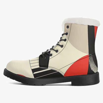 Geometry v1 Faux Fur Leder Boots Boots JLR Design