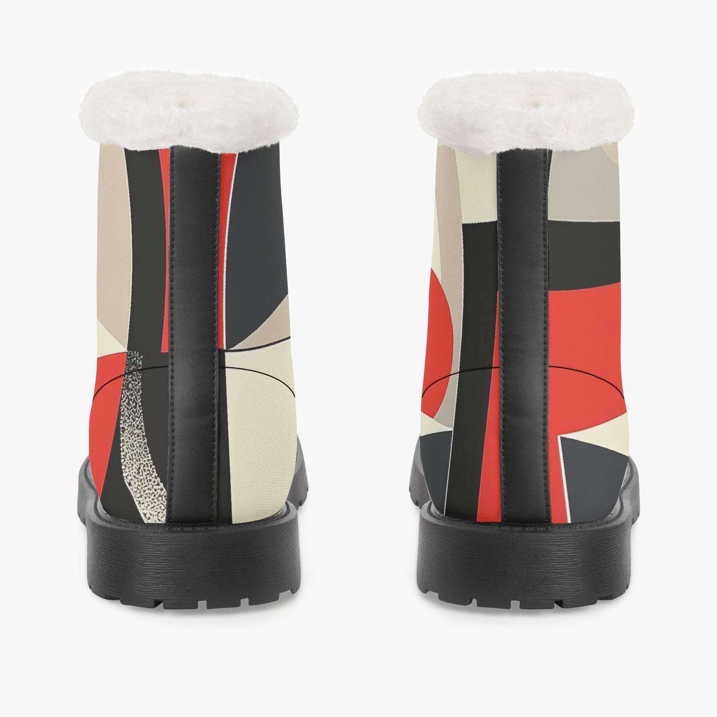 Geometry v1 Faux Fur Leder Boots Boots JLR Design