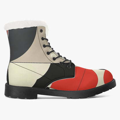 Geometry v1 Faux Fur Leder Boots Boots JLR Design