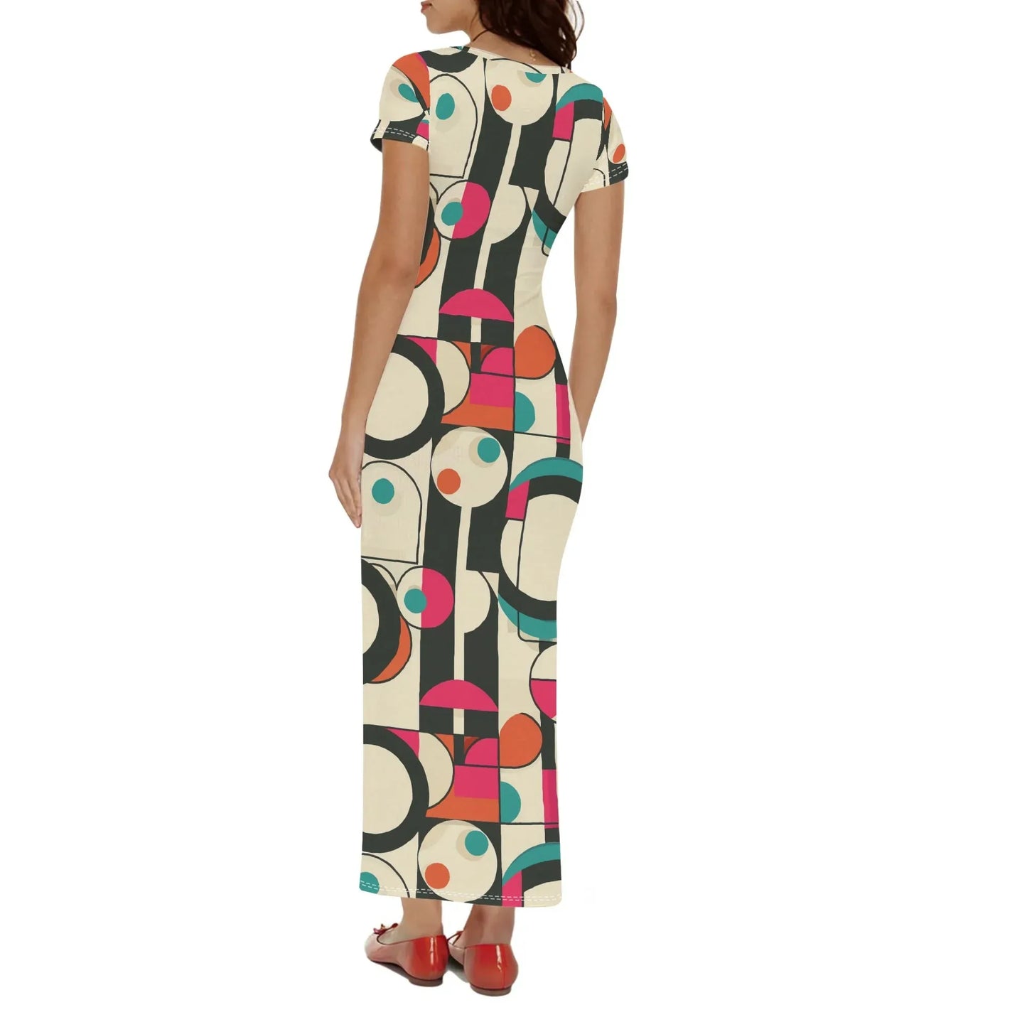 geometry-v1-short-sleeve-long-dress-long-dress-jlr-design-54436 - JLR Design