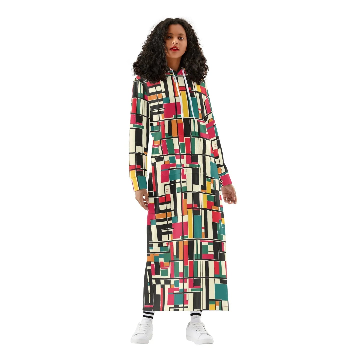 bequemes-leichtes-hoodie-kleid-geometry-v2-hoodiekleid-jlr-design-35813 - JLR Design