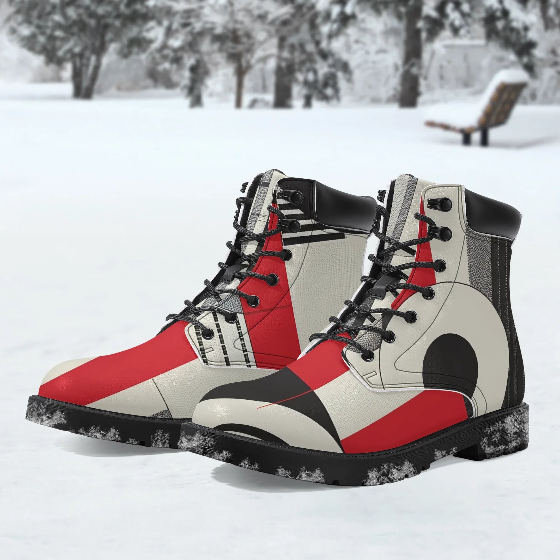 Geometry v2 Leder Boots | Stylische und Warme Winterstiefel Boots JLR Design