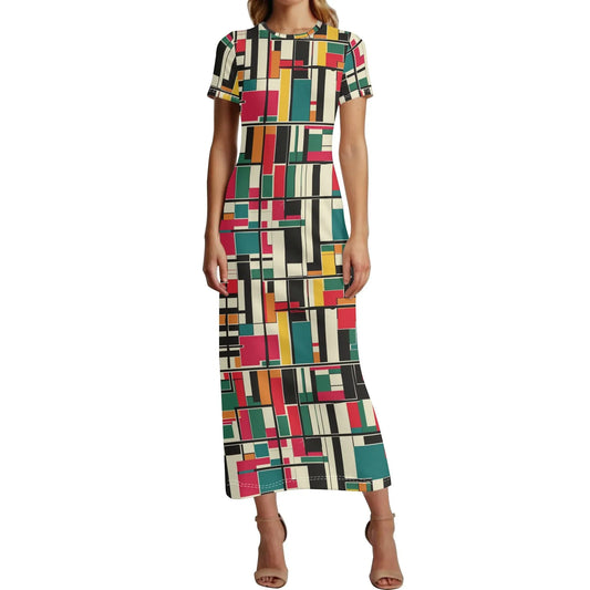 geometry-v2-short-sleeve-long-dress-long-dress-jlr-design-83680 - JLR Design