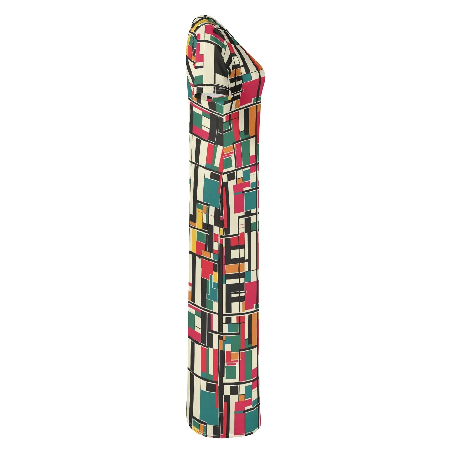 geometry-v2-short-sleeve-long-dress-long-dress-jlr-design-79525 - JLR Design