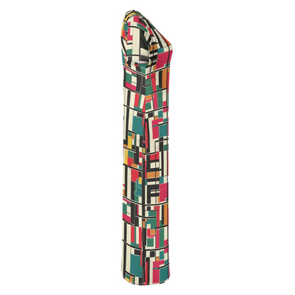 geometry-v2-short-sleeve-long-dress-long-dress-jlr-design-79525 - JLR Design