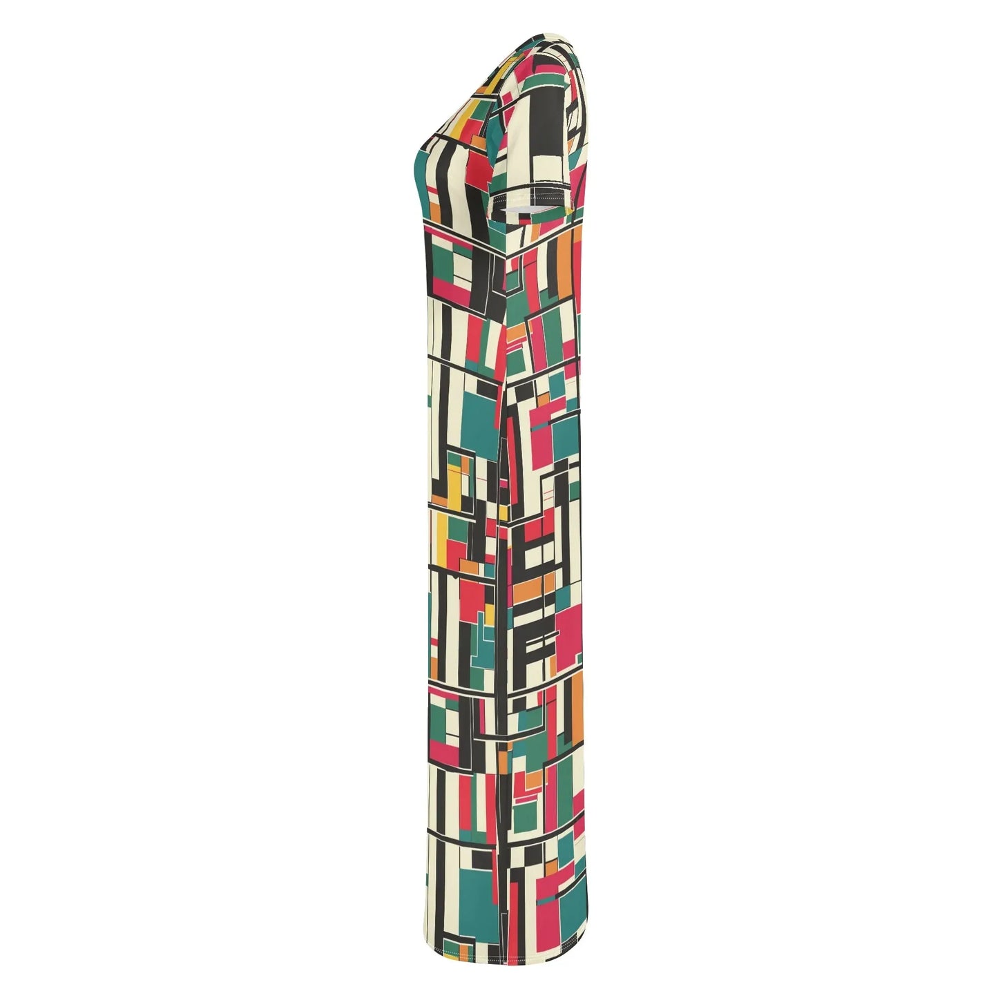 geometry-v2-short-sleeve-long-dress-long-dress-jlr-design-92228 - JLR Design