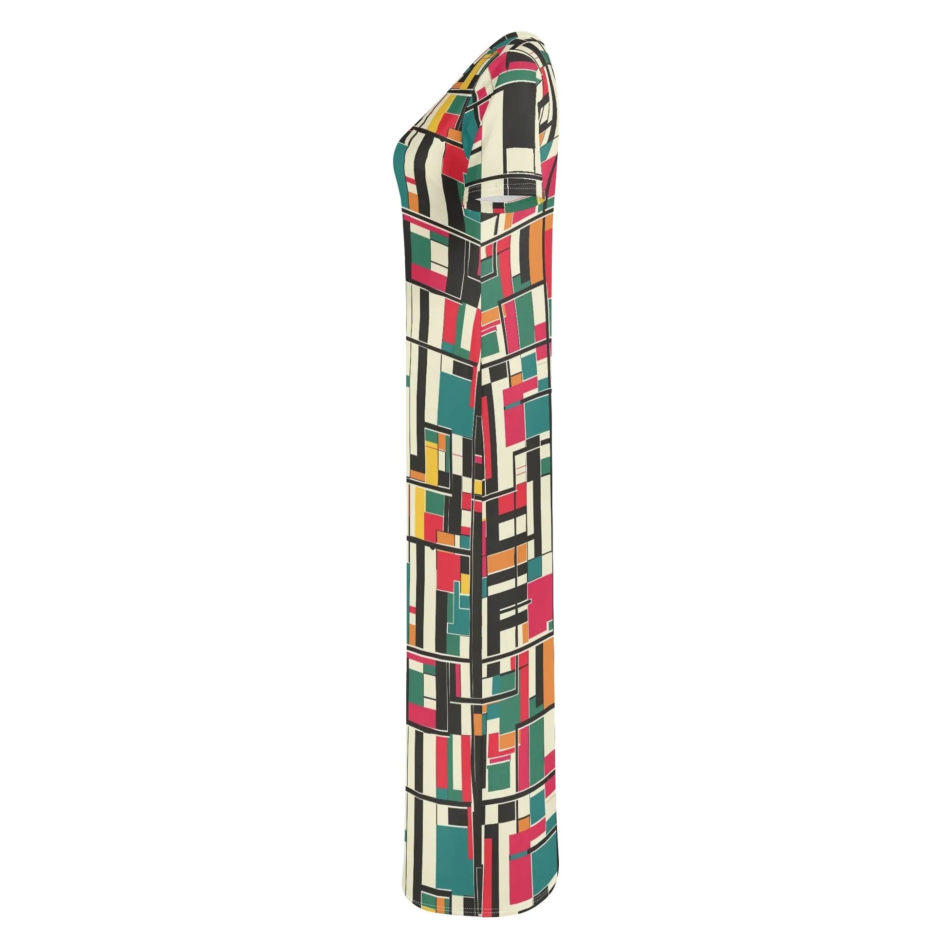 geometry-v2-short-sleeve-long-dress-long-dress-jlr-design-92228 - JLR Design