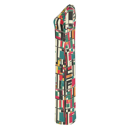geometry-v2-short-sleeve-long-dress-long-dress-jlr-design-92228 - JLR Design