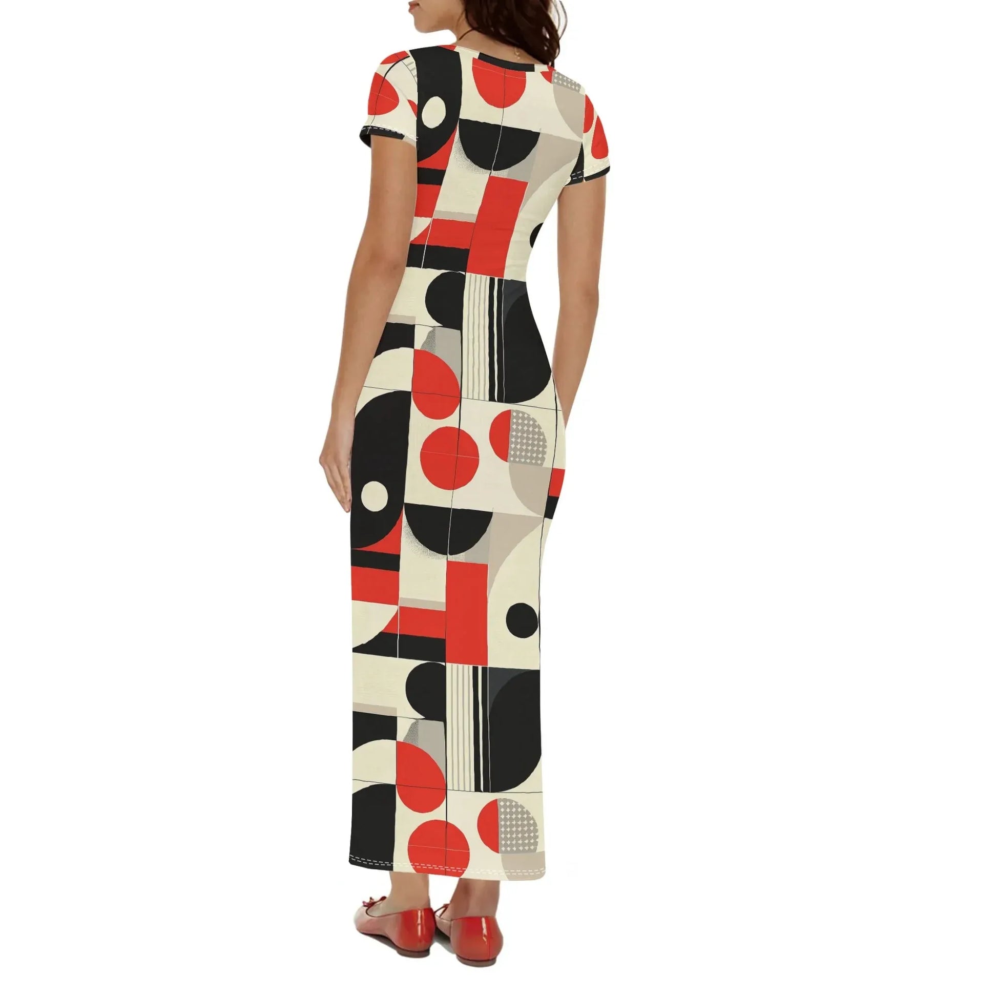 geometry-v5-short-sleeve-long-dress-long-dress-jlr-design-23783 - JLR Design