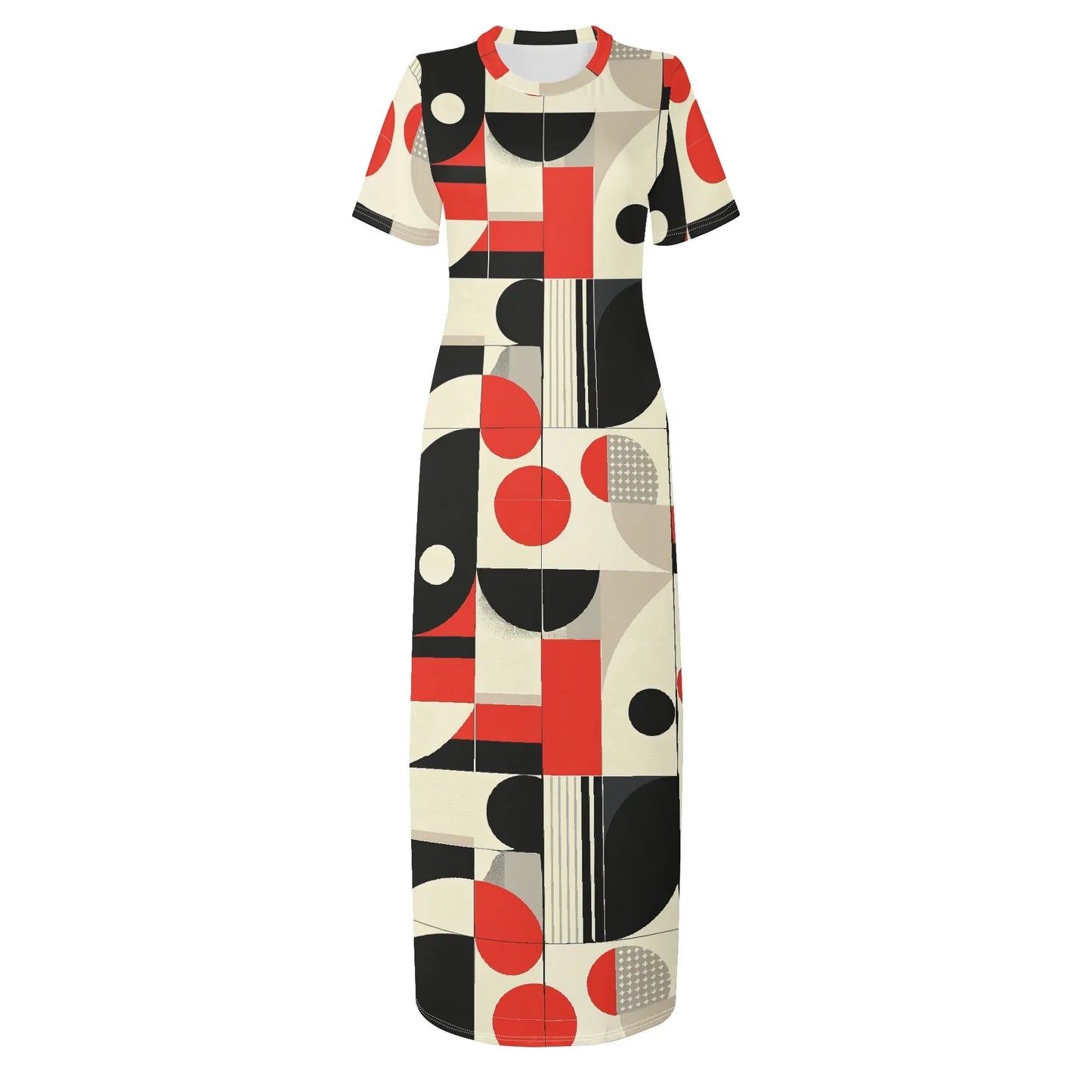 geometry-v5-short-sleeve-long-dress-long-dress-jlr-design-91970 - JLR Design
