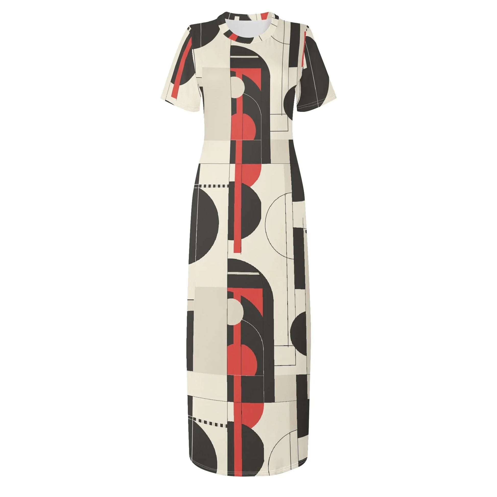 geometry-v6-short-sleeve-long-dress-long-dress-jlr-design-54033 - JLR Design