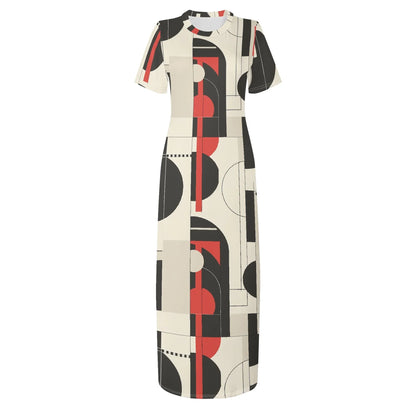 geometry-v6-short-sleeve-long-dress-long-dress-jlr-design-54033 - JLR Design