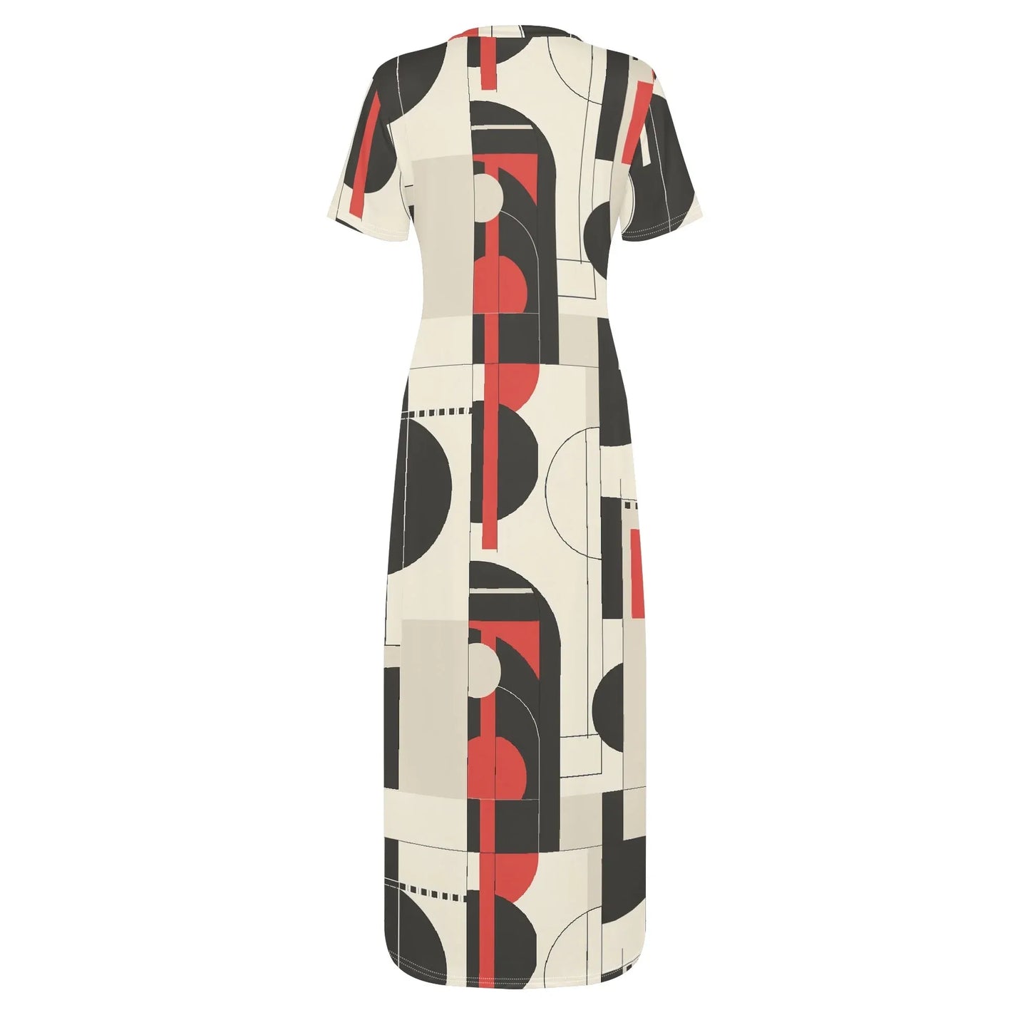 geometry-v6-short-sleeve-long-dress-long-dress-jlr-design-74975 - JLR Design