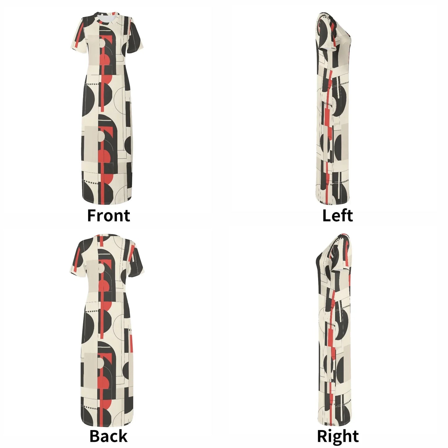 geometry-v6-short-sleeve-long-dress-long-dress-jlr-design-41220 - JLR Design