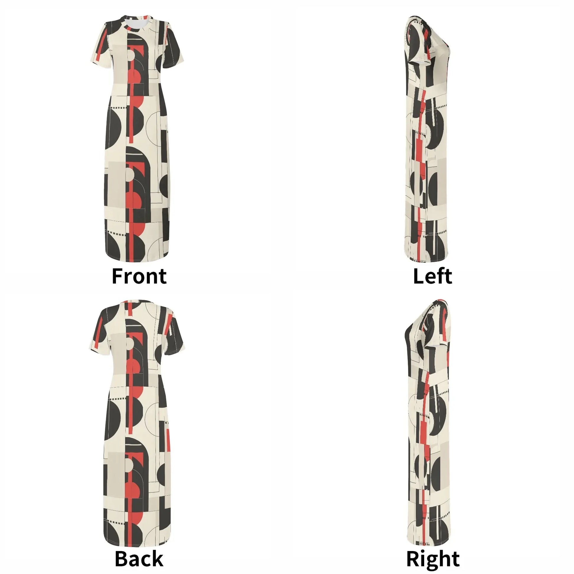 geometry-v6-short-sleeve-long-dress-long-dress-jlr-design-41220 - JLR Design