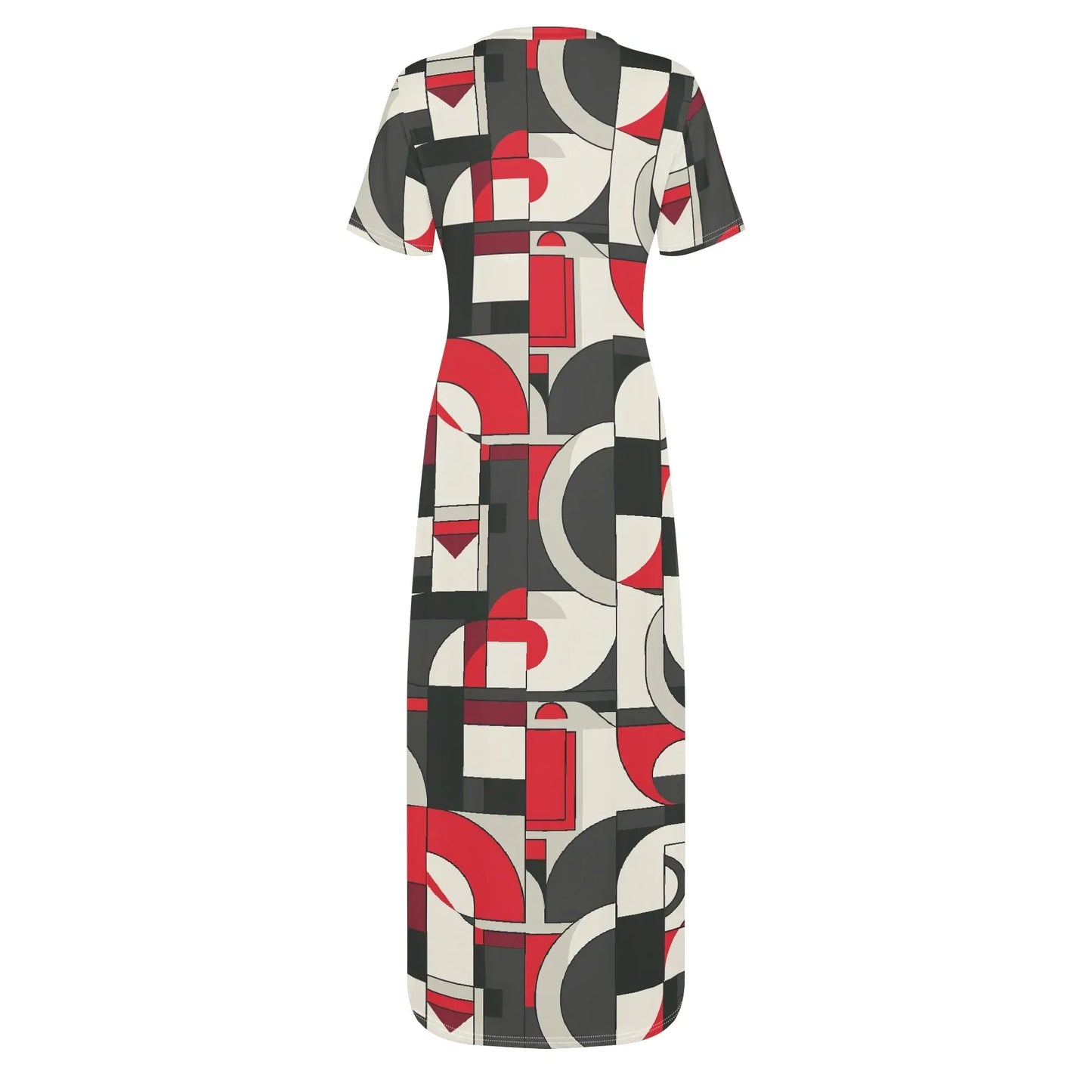 geometry-v7-short-sleeve-long-dress-long-dress-jlr-design-74615 - JLR Design