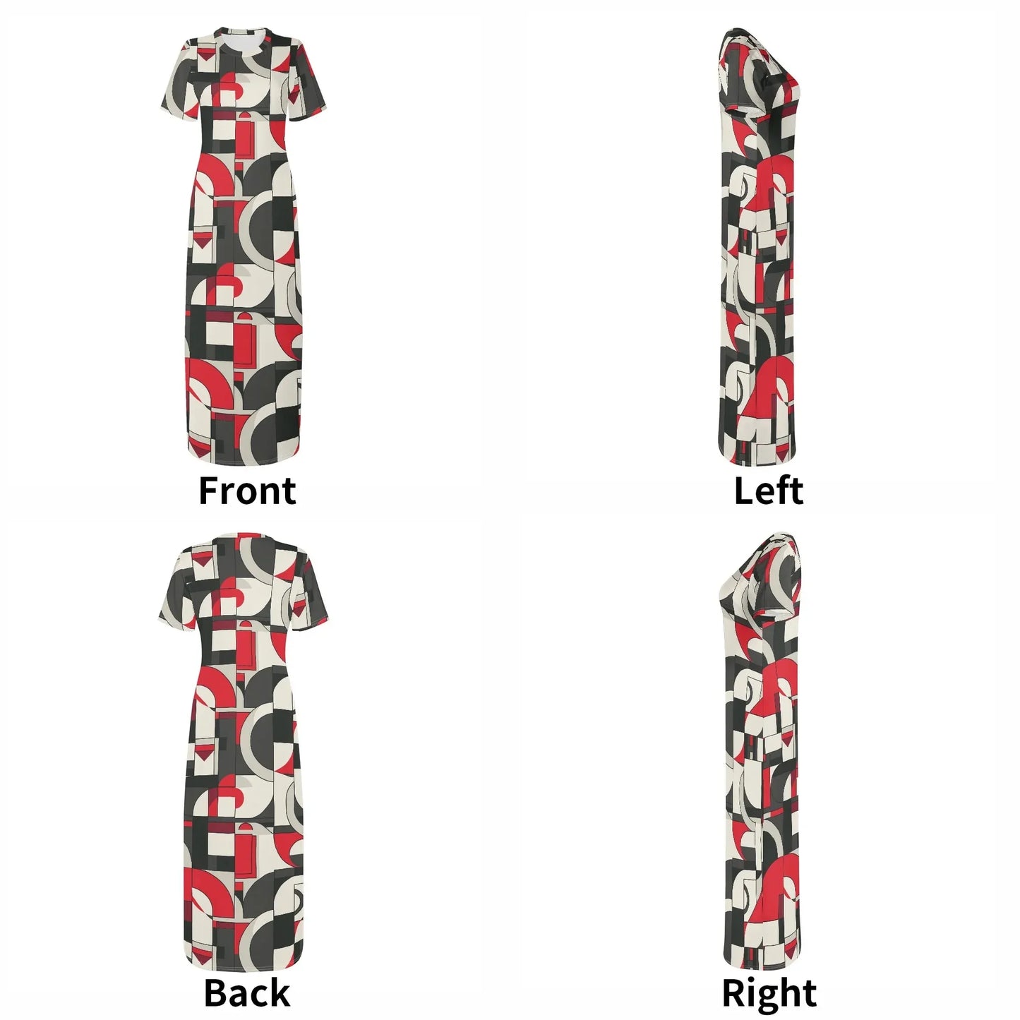 geometry-v7-short-sleeve-long-dress-long-dress-jlr-design-92662 - JLR Design