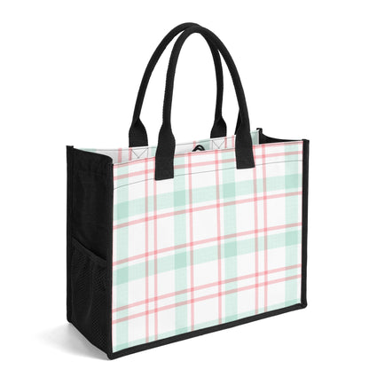 Gestreifte Canvas Shopper Tasche Einkaufstasche JLR Design