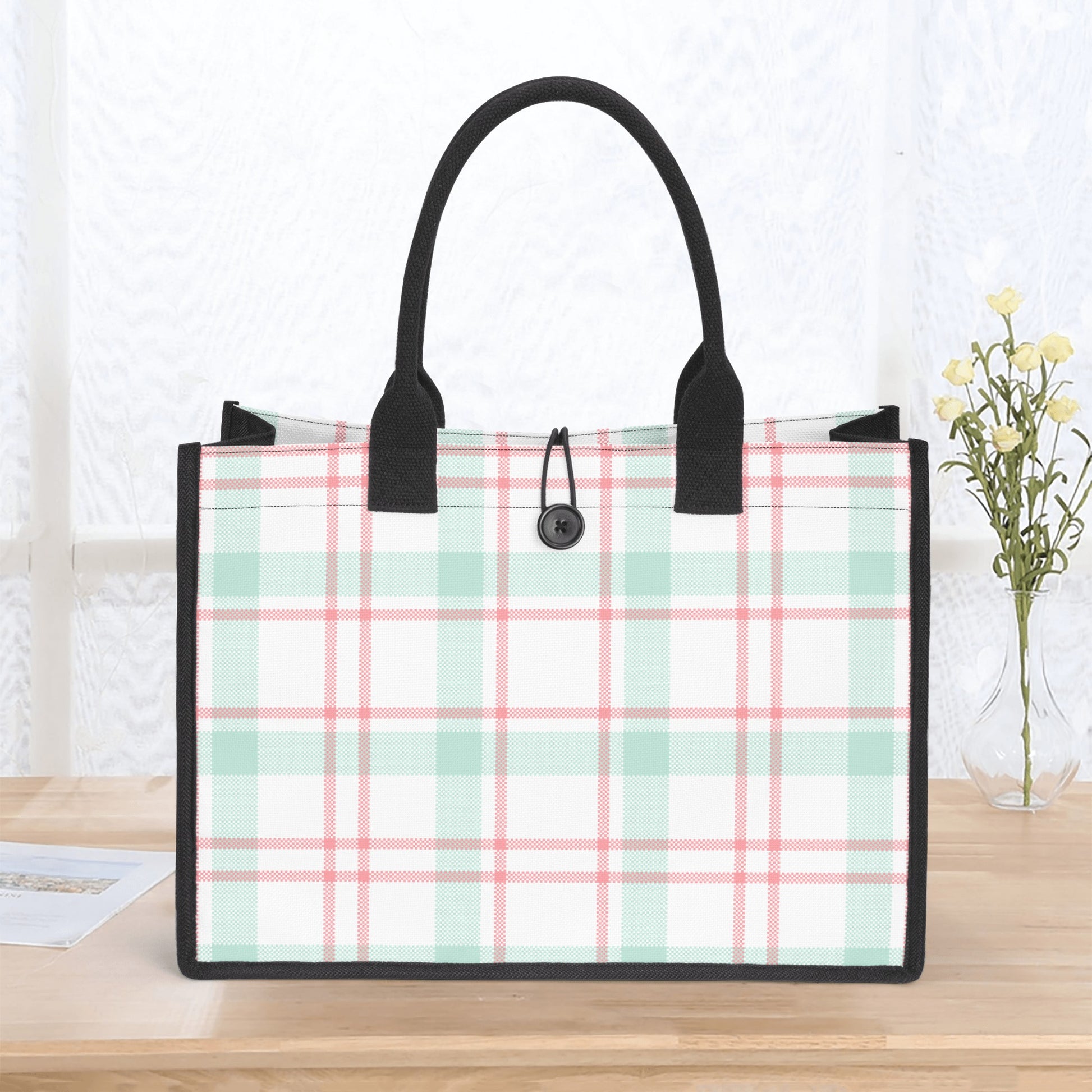 Gestreifte Canvas Shopper Tasche Einkaufstasche JLR Design