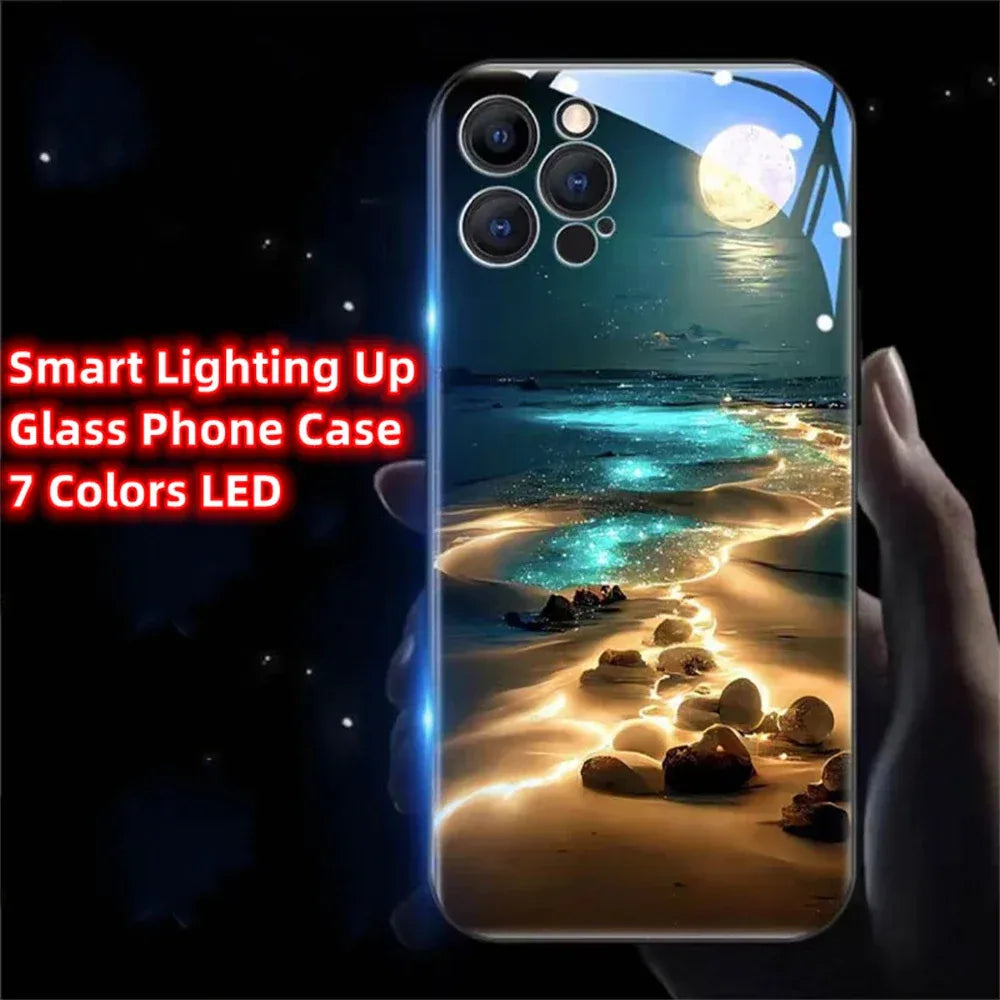 glowing-beach-led-handyhulle-fur-iphone-131415minipluspropromax-phone-case-jlr-design-43267 - JLR Design