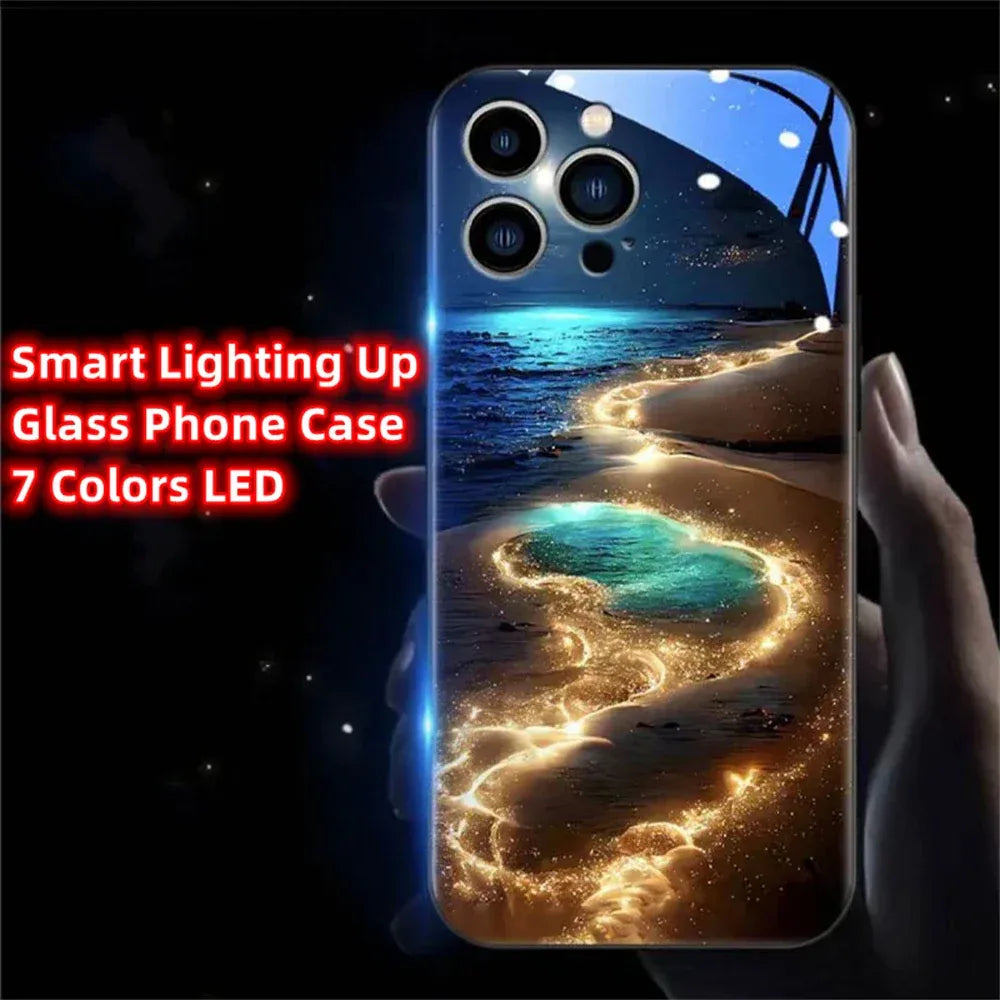 glowing-beach-led-handyhulle-fur-iphone-131415minipluspropromax-phone-case-jlr-design-60873 - JLR Design