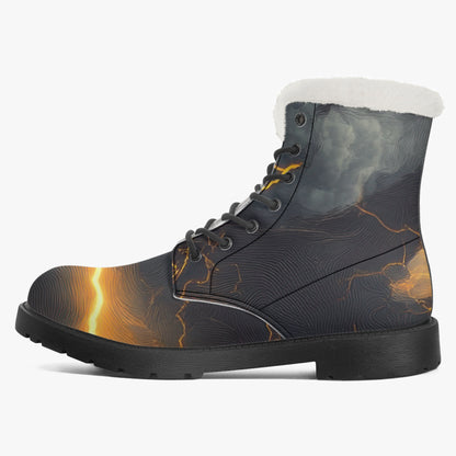 Gold Thunder Faux Fur Leder Boots Boots JLR Design