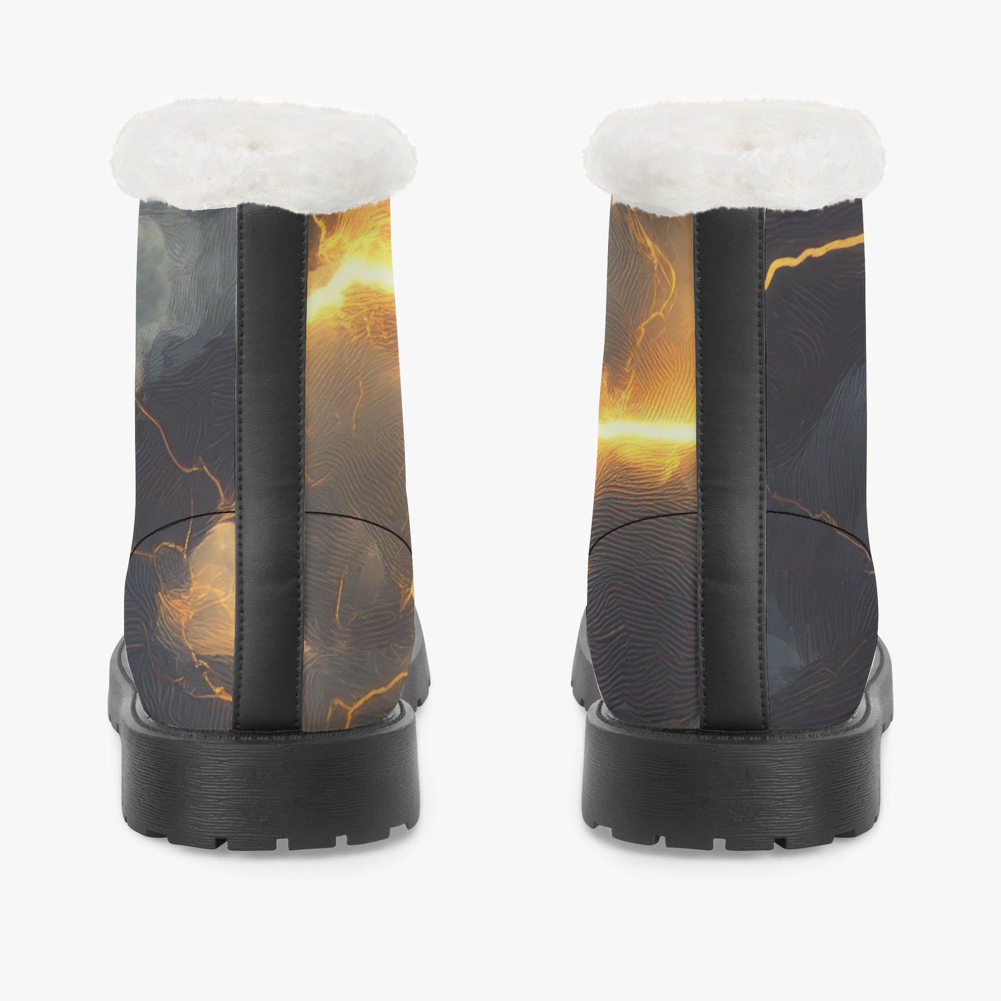 Gold Thunder Faux Fur Leder Boots Boots JLR Design