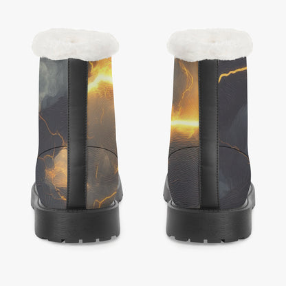 Gold Thunder Faux Fur Leder Boots Boots JLR Design