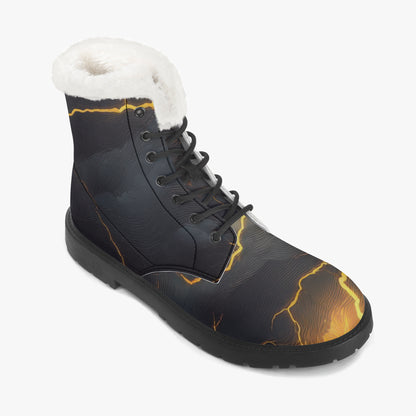 Gold Thunder Faux Fur Leder Boots Boots JLR Design