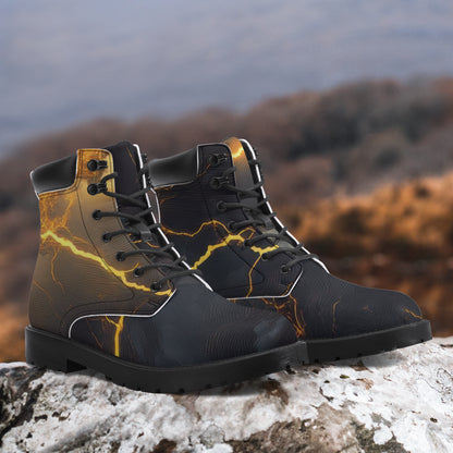 Gold Thunder Leder Boots | Stylische und Warme Winterstiefel Boots JLR Design