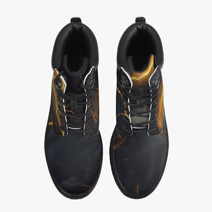 Gold Thunder Leder Boots | Stylische und Warme Winterstiefel Boots JLR Design