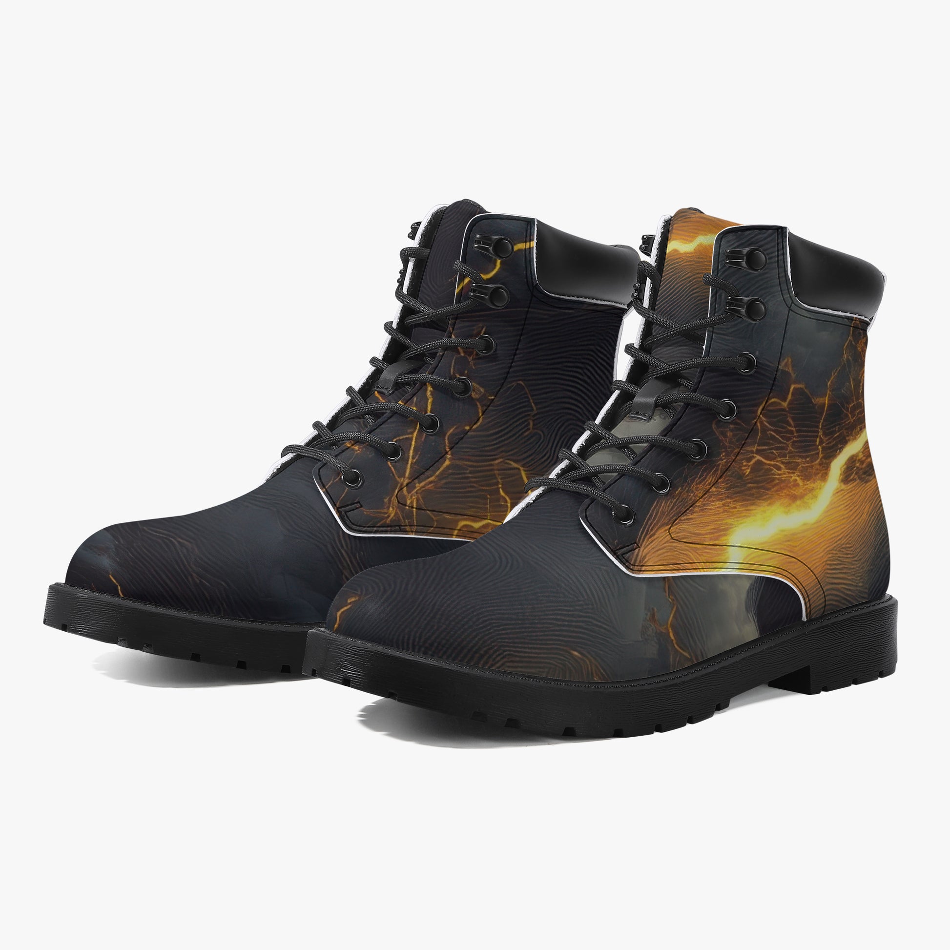 Gold Thunder Leder Boots | Stylische und Warme Winterstiefel Boots JLR Design