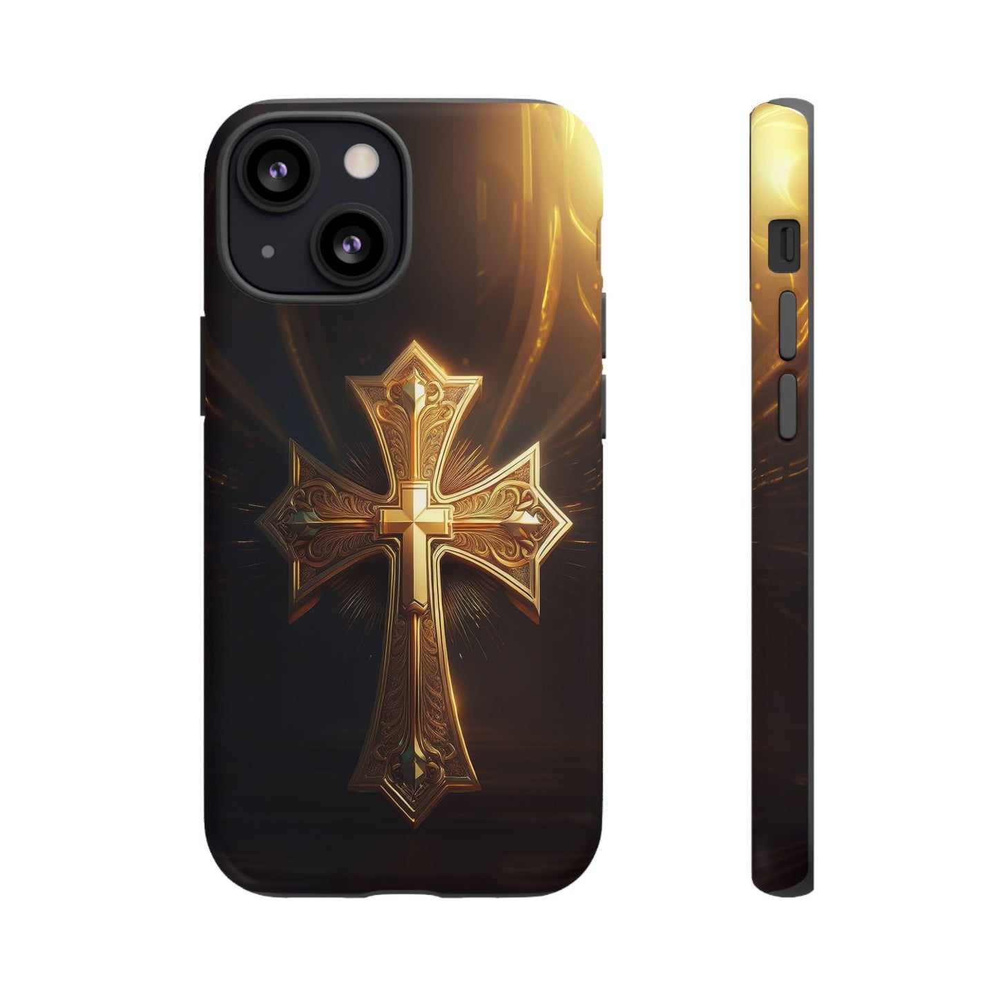 Golden Cross Handyhülle für Iphone 12/13/14/15 Pro/Max/Plus Phone Case 34.99 Accessories, Apple, Cross, Glossy, Golden, iPhone Cases, Matte, Phone accessory, Phone Cases, Samsung Cases, Summer Picks, Tough, Valentine's Day Picks JLR Design