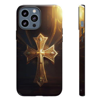 Golden Cross Handyhülle für Iphone 12/13/14/15 Pro/Max/Plus Phone Case 34.99 Accessories, Apple, Cross, Glossy, Golden, iPhone Cases, Matte, Phone accessory, Phone Cases, Samsung Cases, Summer Picks, Tough, Valentine's Day Picks JLR Design